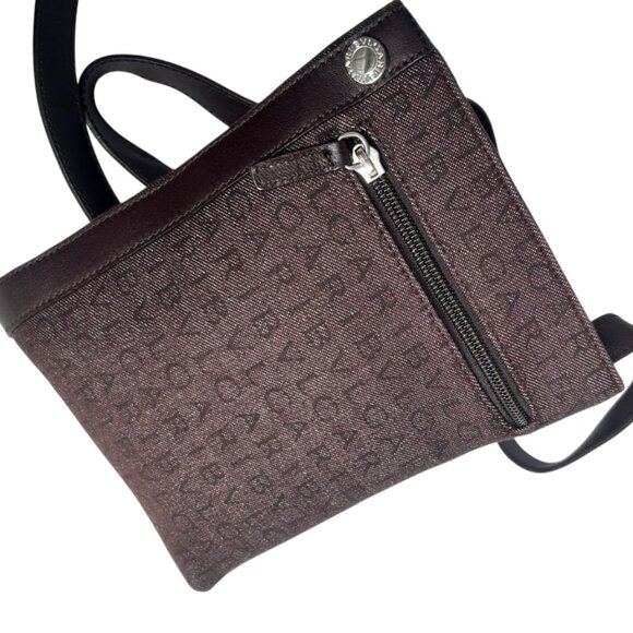 💎✨Beautiful✨💎Authentic BVLGARI Logo Mania Canvas Leather Crossbody Bag - Picture 3 of 16